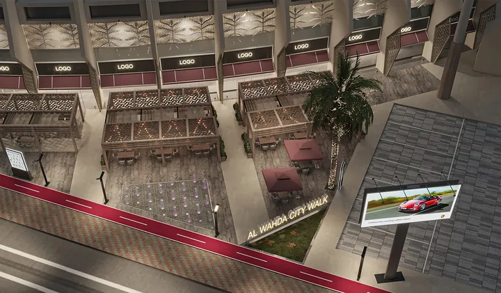 Al Wahda City Walk, Abu Dhabi: 3D visualisation 7 of 24